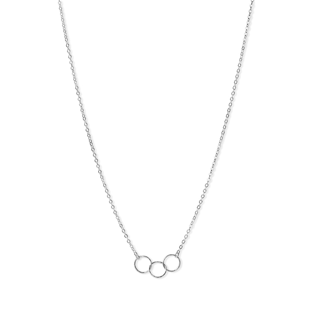 Sterling silver 3 ring necklace. Chains by Lauren