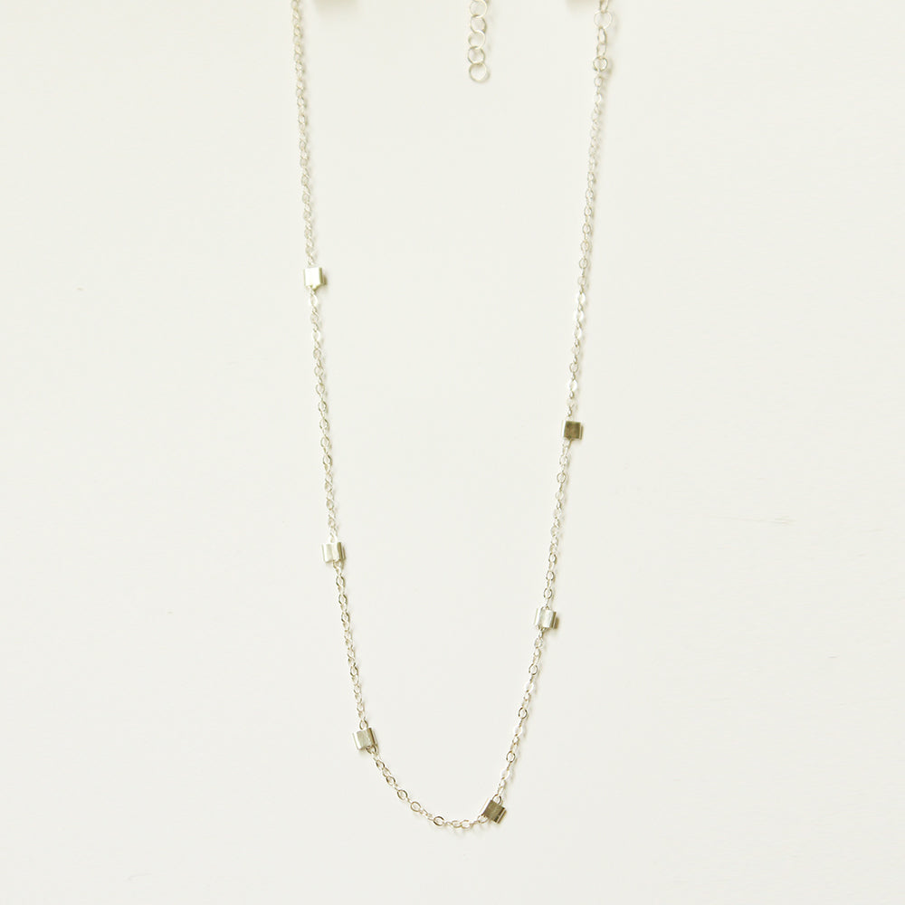 Floating Bead Silver Choker