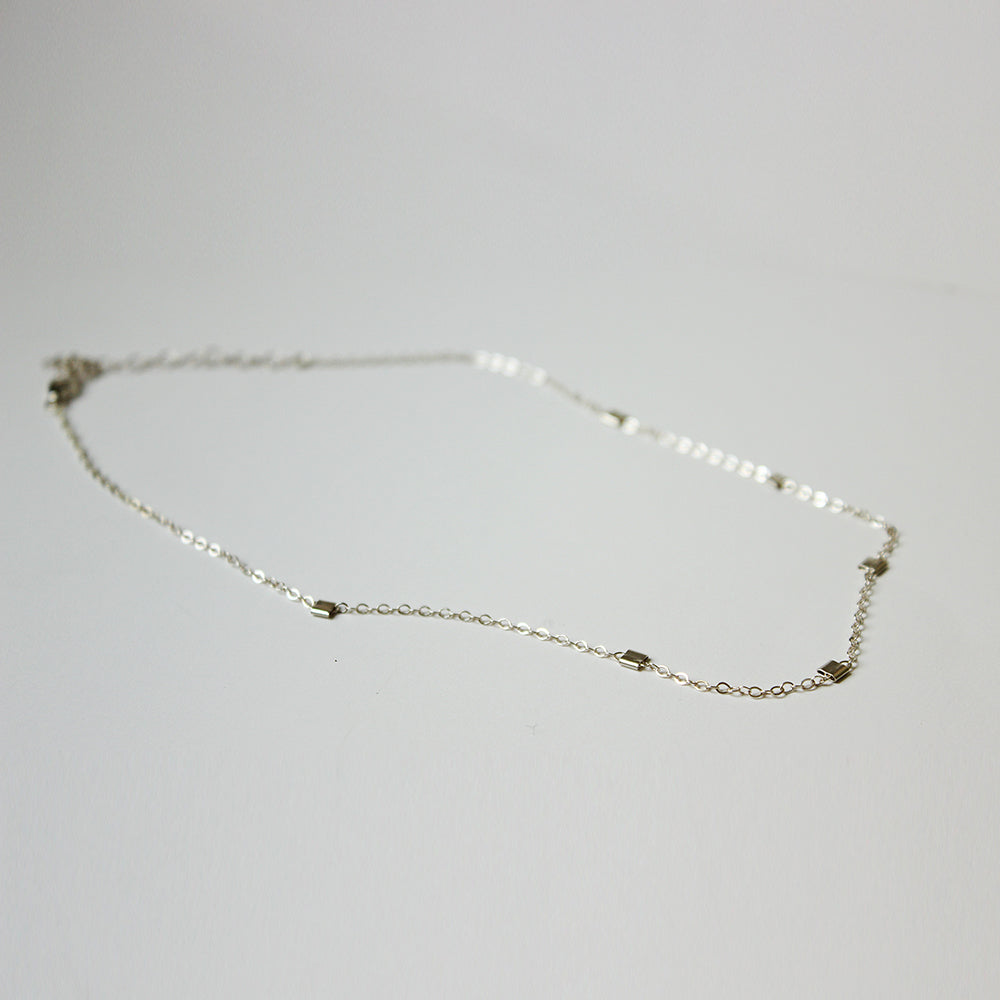 Floating Bead Silver Choker