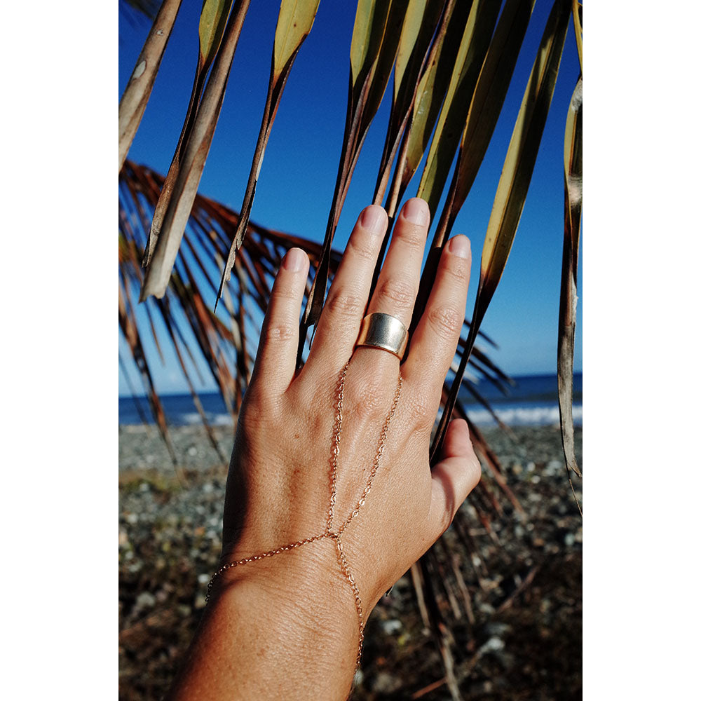 The simple gold handchain. Simple, elegant, and durable. Wear this on the daily. Handmade. Chains by Lauren