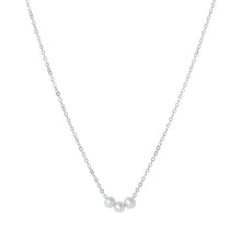 Enhance your personal collection with this sterling silver pearl necklace, or delight someone special with a timeless gift that will be cherished for years to come.