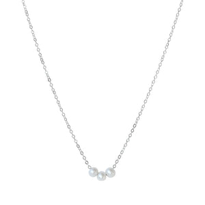 Enhance your personal collection with this sterling silver pearl necklace, or delight someone special with a timeless gift that will be cherished for years to come.