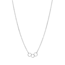 Sterling silver 3 ring necklace. Chains by Lauren