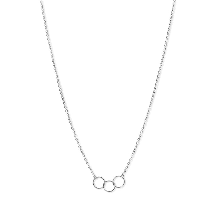 Sterling silver 3 ring necklace. Chains by Lauren