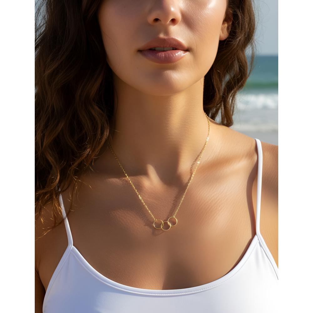 3 Ring Charm Necklace | Vai Beach