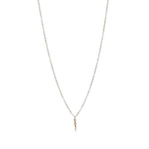 14K gold filled dailnty Italian horn necklace comes in four versatile lengths: 18 inches, 20 inches, 22 inches, and 24 inches.