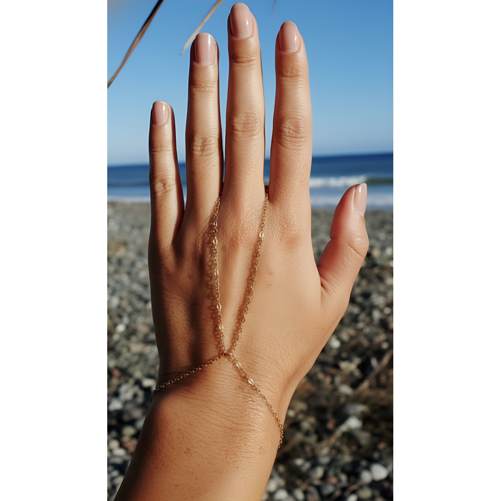 Simple Gold Handchain | Cocles