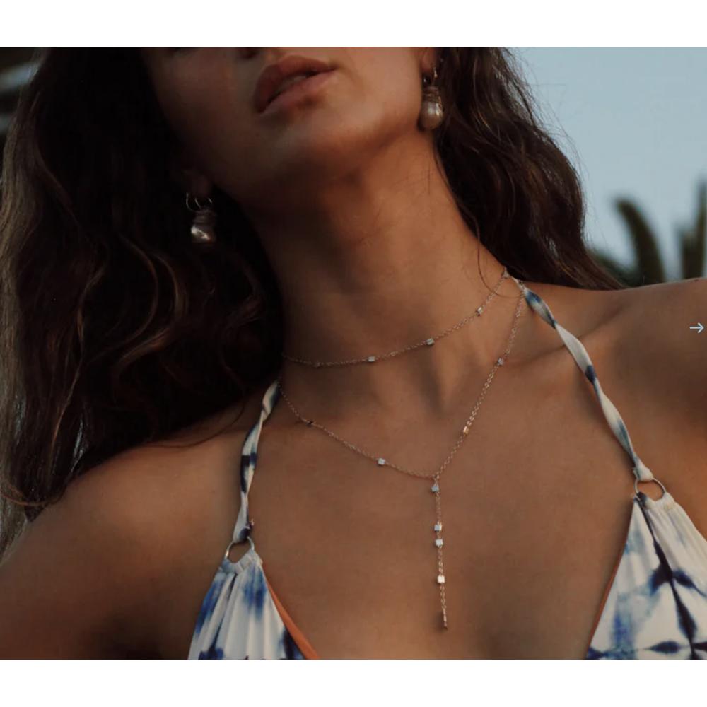 Floating Bead Silver Choker