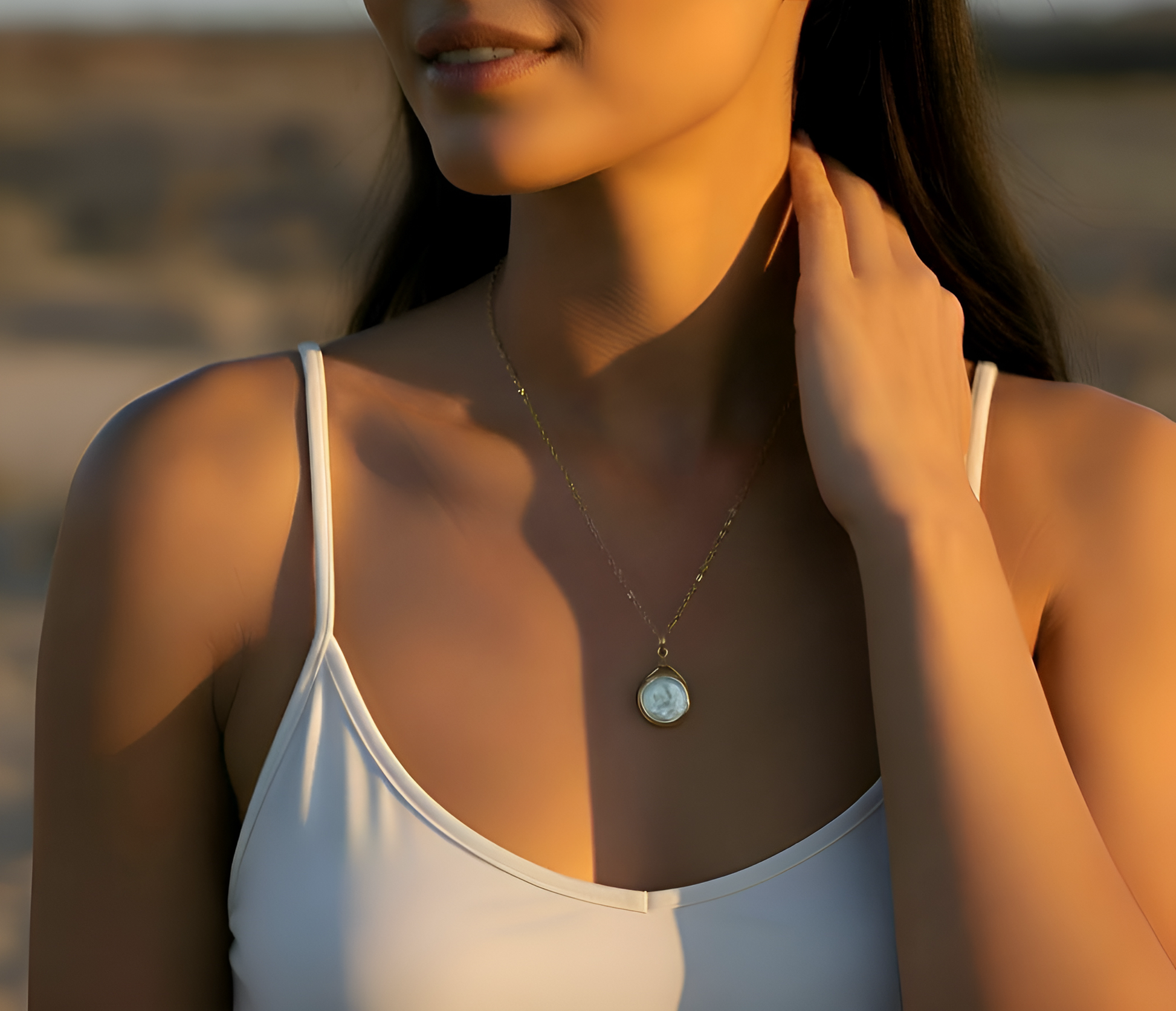 Freshwater Coin Pearl Necklace | Playa Blanca