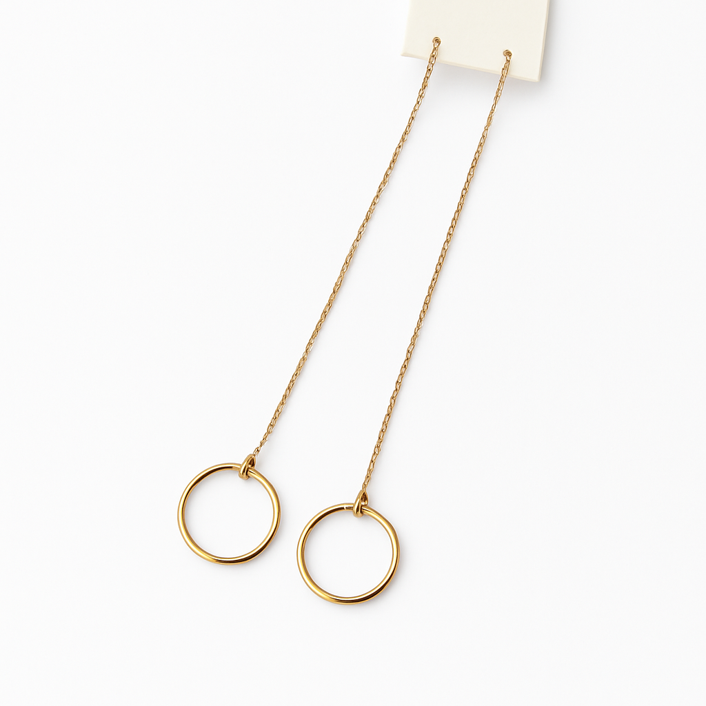 Gold Paper Clip Circle Earrings | Montego Bay