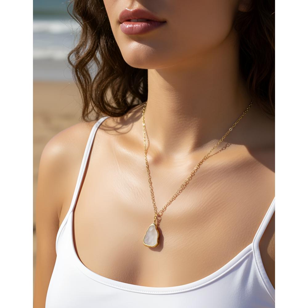 Dainty 14kt gold filled moonstone necklace
