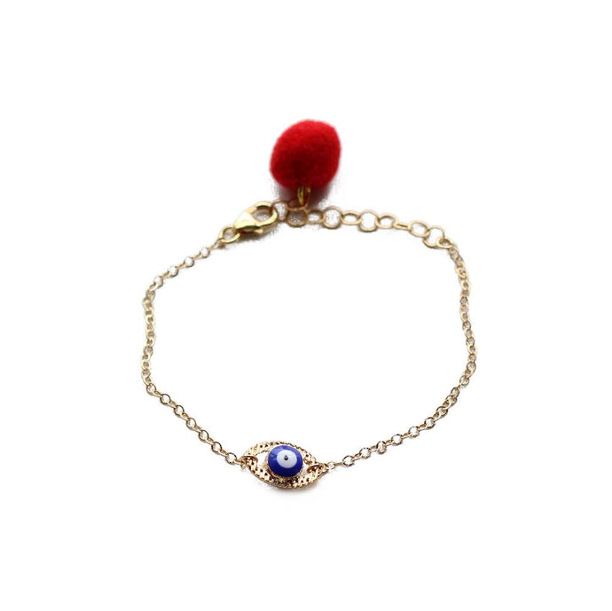 This dainty evil eye stacking bracelet is perfect for stacking.  The evil eye is worn to protect against misfortune.  Chains by Lauren