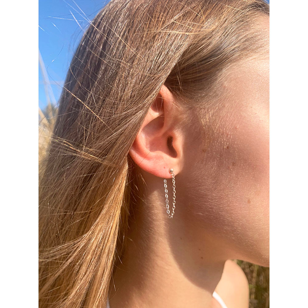 Gold Chain Loop Earrings | St. Jean Beach
