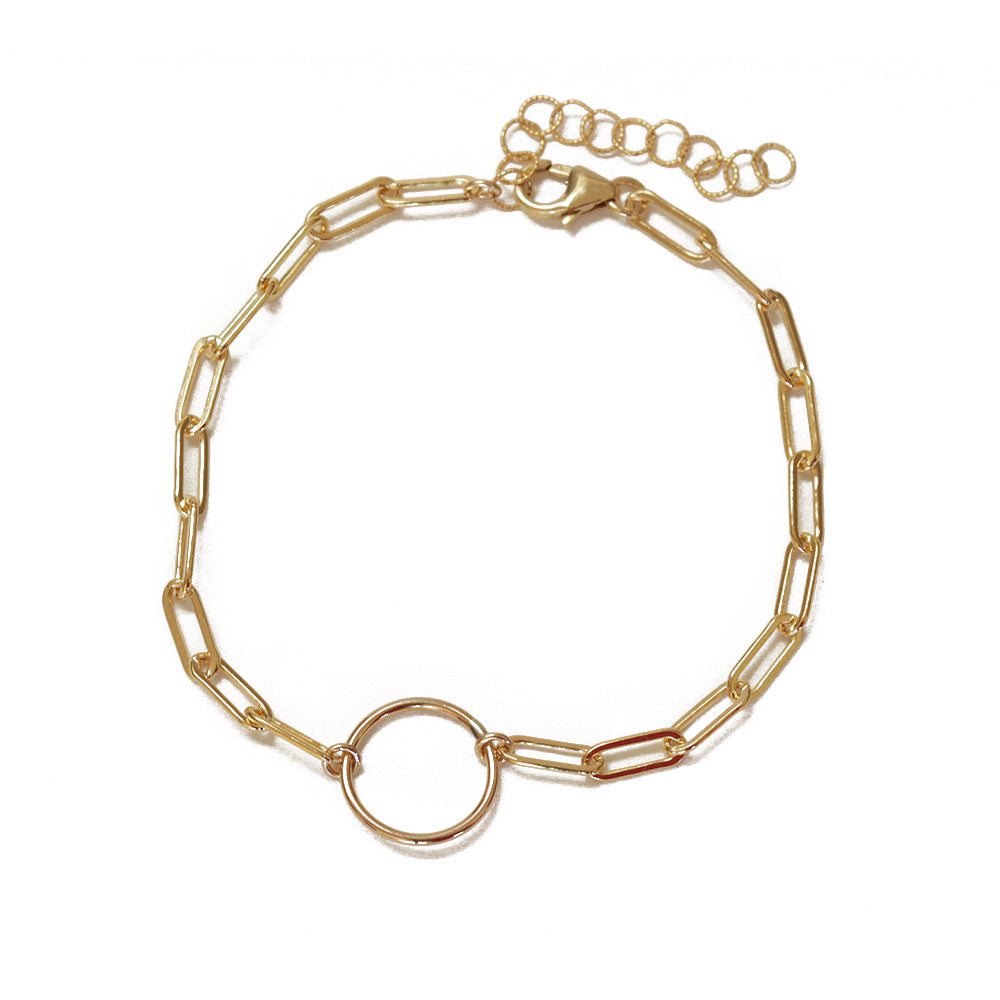 This dainty paper clip chain stacking bracelet is the perfect to wear daily.  One size fits all.  Chains by Lauren