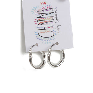 Chains by Lauren sterling silver huggies. Made from 925 sterling silver.