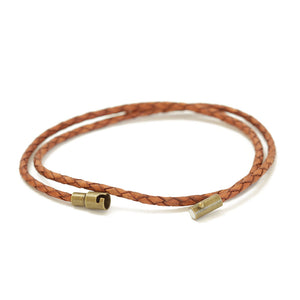 Women's brown wrap leather bracelet.  Easy to put on yourself!   Perfect for extra tiny wrist and also available in XL sizes for men.  Need help with your size?  Take your snug wrist measurement and add 1/2!  That's it!.  Ships worldwide!  Chains by Lauren