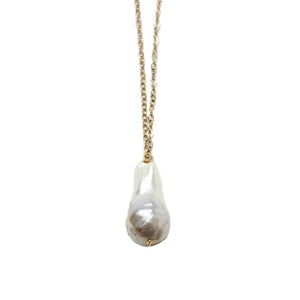 Baroque pearl layering necklace.  Chains by Lauren