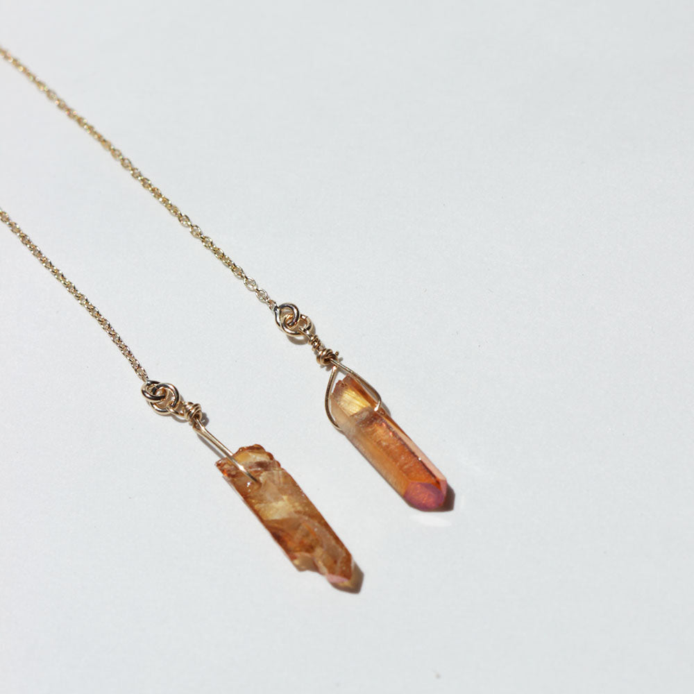Crystal Threader Earrings | Pasut Beach
