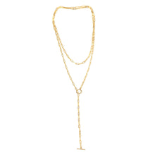 Gold paper clip chain necklace.  Chains by Lauren