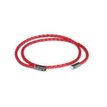 Unisex thin double wrap red bracelet.  Chains by Lauren