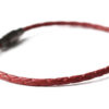 Unisex red thin Braided Bracelet.  Chains by Lauren