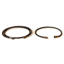 Black thin leather couple bracelets.  Choose from a range of sizes.  Chains by Lauren