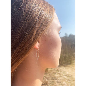 Silver Chain Loop Earrings | Anse de Grande Saline