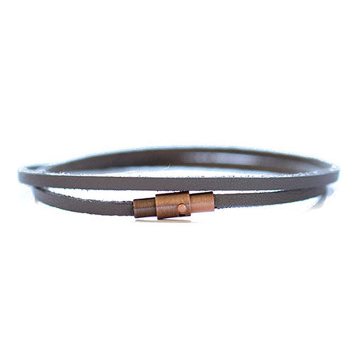 Thin Leather Bracelet, 1/2 Genuine Leather Bracelet, LaserHaze