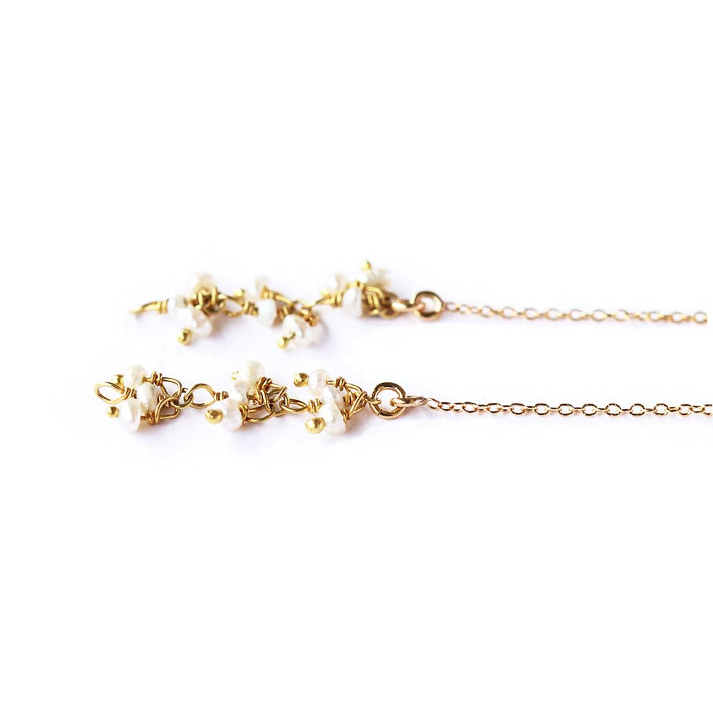 Pearl Threader Earrings | Tahiti Beach