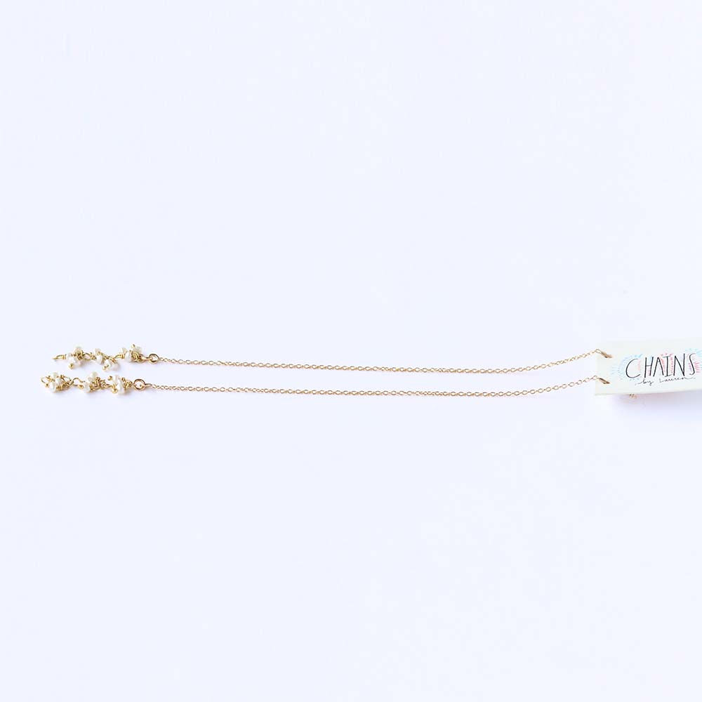 Pearl Threader Earrings | Tahiti Beach