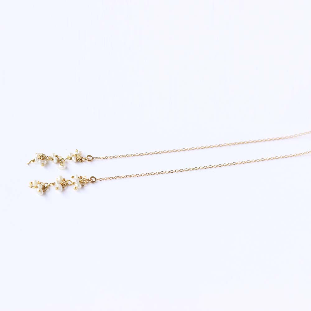 Pearl Threader Earrings | Tahiti Beach