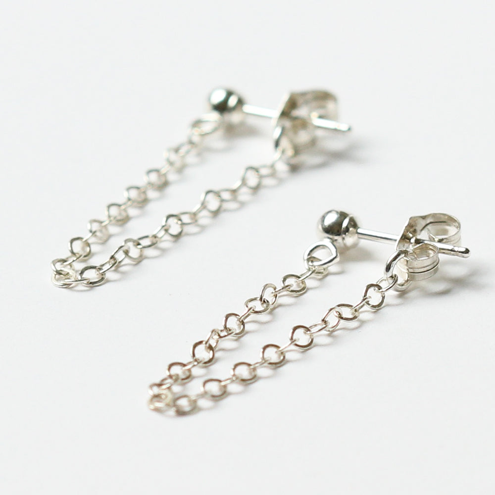Silver Chain Loop Earrings | Anse de Grande Saline