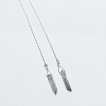 Super long sterling silver crystal threaders.   Shop them at Chains by Lauren.