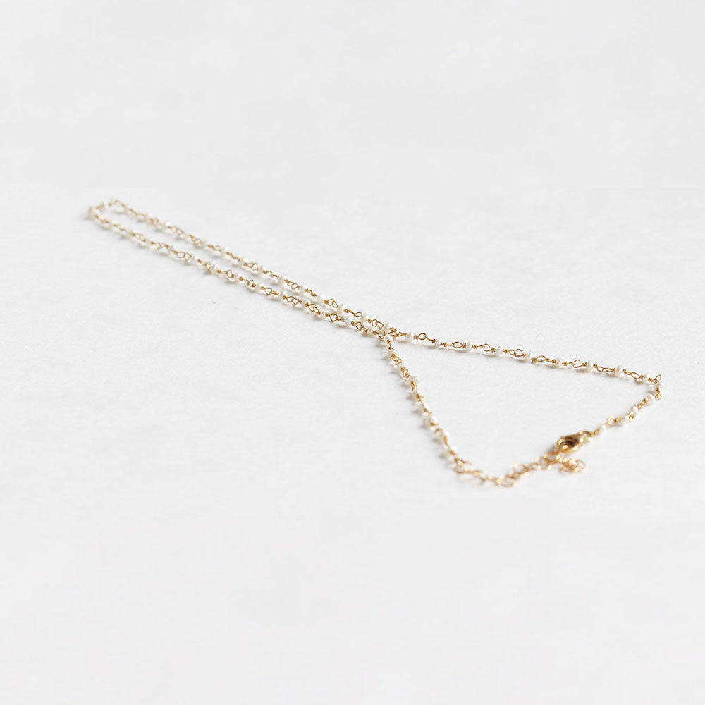 Pearl Handchain Bracelet.  Perfect for layering or wearing alone.  Chains by Lauren