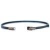 Unisex thin black leather bracelet secure magnetically with a safety lock.  Chains by Lauren