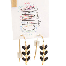 Tiny Grecian earrings made with gold hooks. Chains by Lauren
