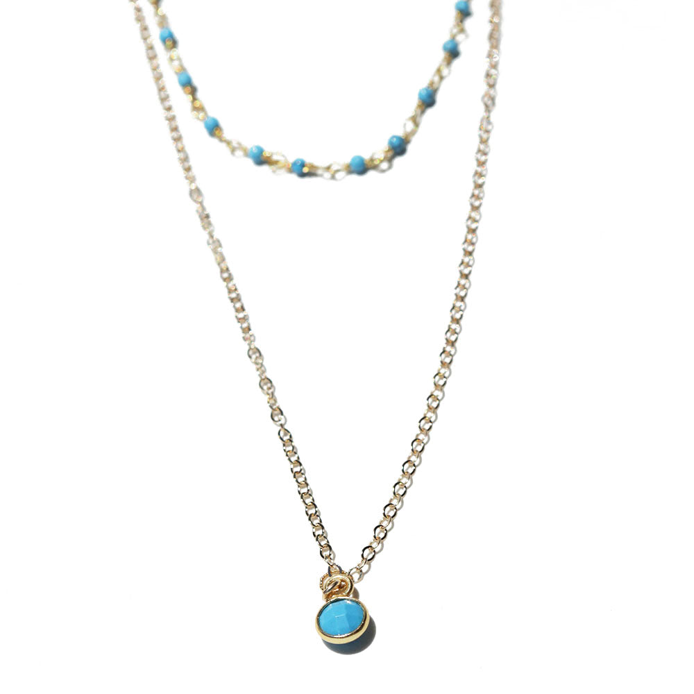Turquoise layering necklace