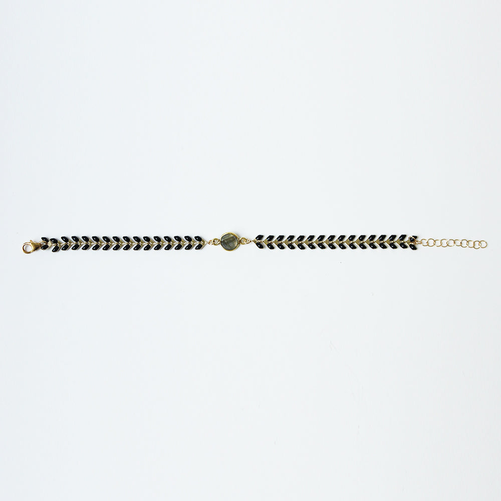 Labradorite charm bracelet. Chains by Lauren