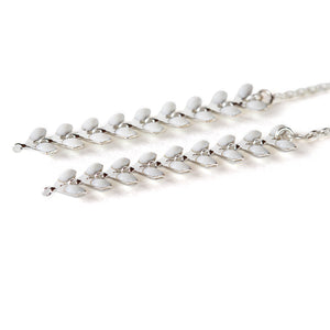 White Grecian earrings