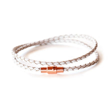 Women's simple double wrap leather bracelet.  Available in a range of sizes and colors.